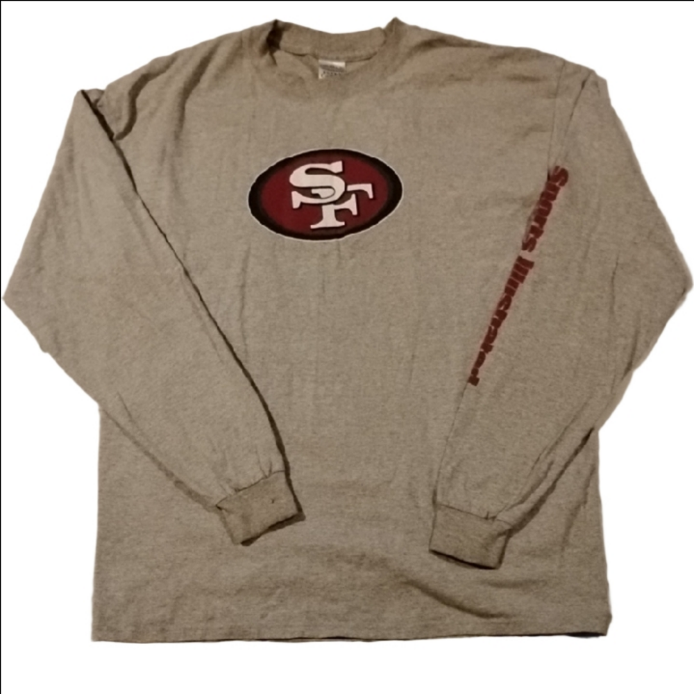 Gildan Gray SF 49ers Sports Illustrated Long Sleeve Shirt